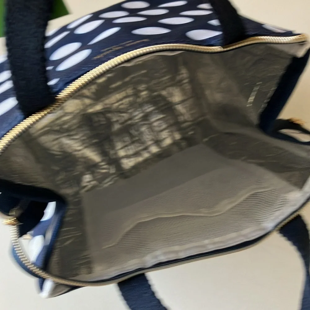 Kate Spade New York Navy Jumbo Dot Lunch Bag (NWT)